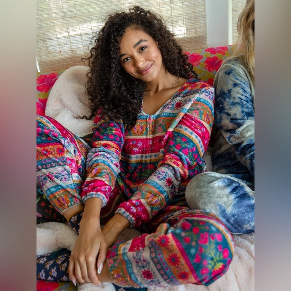 SUPER SOFT 💙BRAND NEW NATURAL LIFE Fleece Onesie Pajamas - Picture 2 of 5